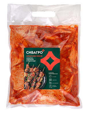 ШАШЛЫК КУРИНЫЙ (КРАСНОЕ МЯСО) В МАРИНАДЕ ОХЛ В/У 1,8 КГ